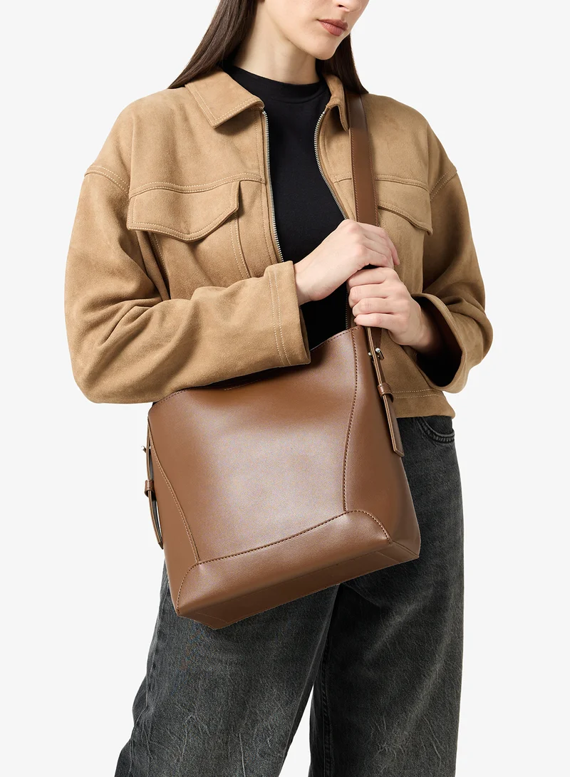 ELLA Brown slouch bucket bag for Women | Best Price UAE